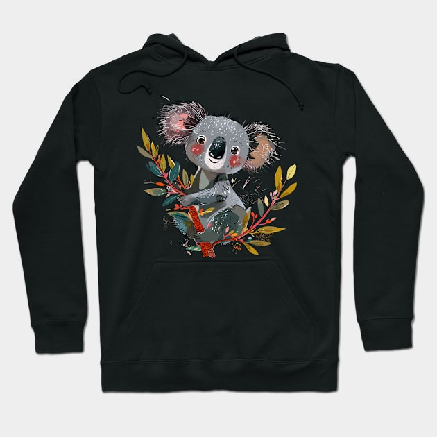 Adorable Koala on Tree Hoodie by erzebeth